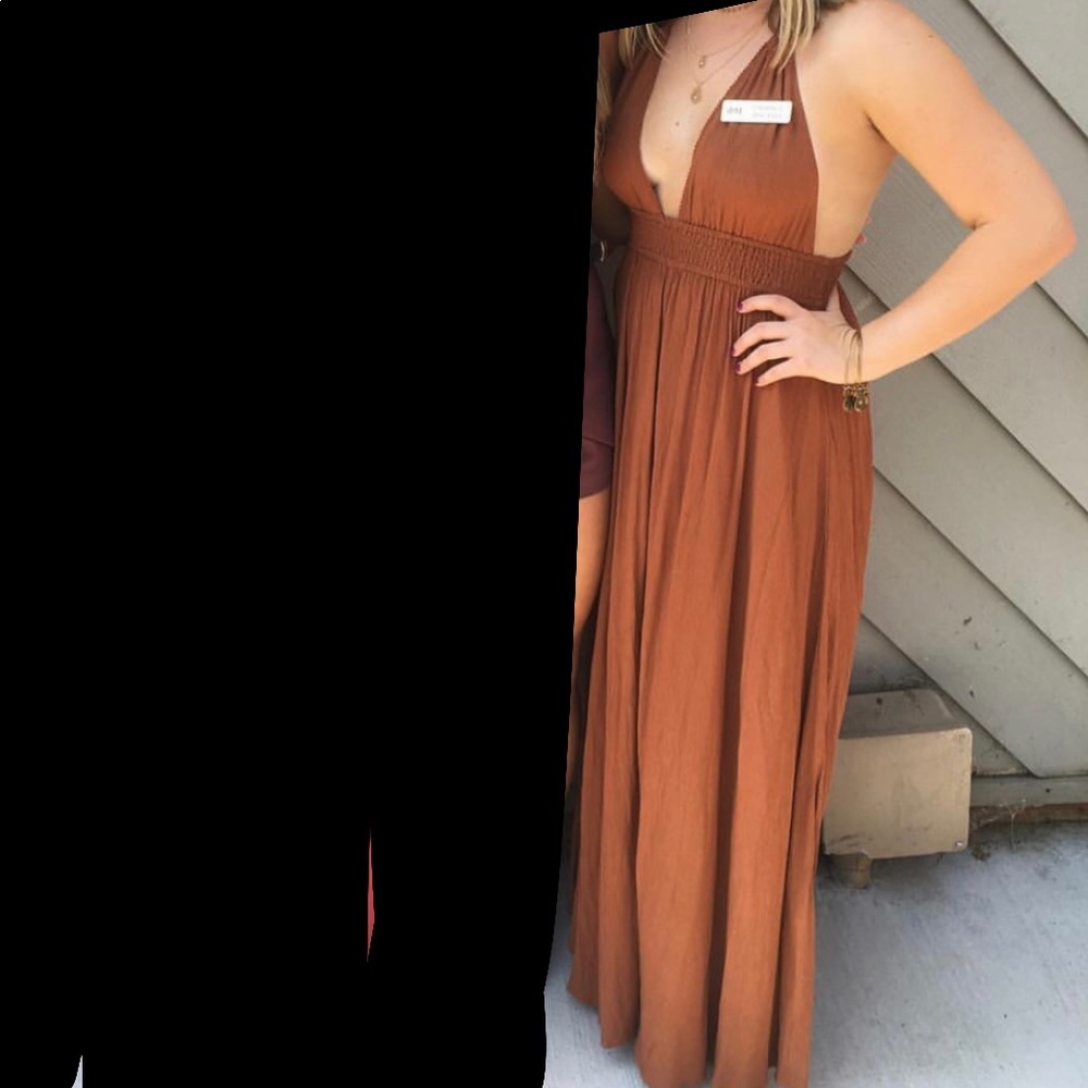 Burnt Orange Forever 21 Maxi Dress